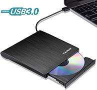 External CD DVD Drive, Haiway USB 3.0 Portable CD DVD +/-RW Drive ...